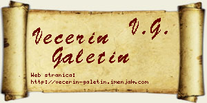 Večerin Galetin vizit kartica